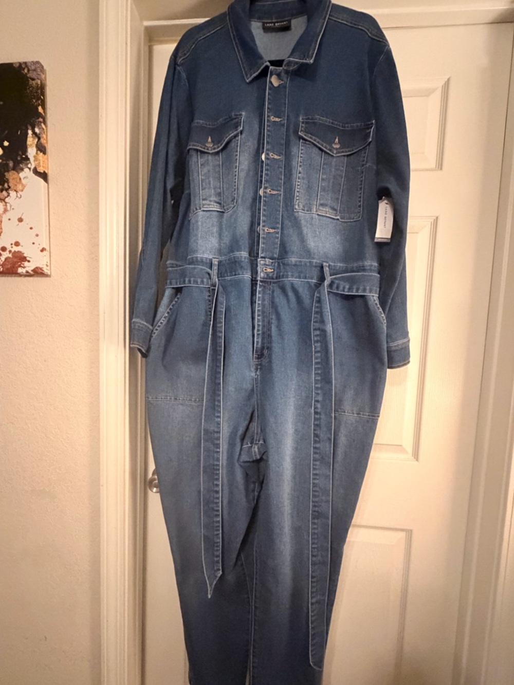 Lane Bryant Blue Denim Jumpsuit